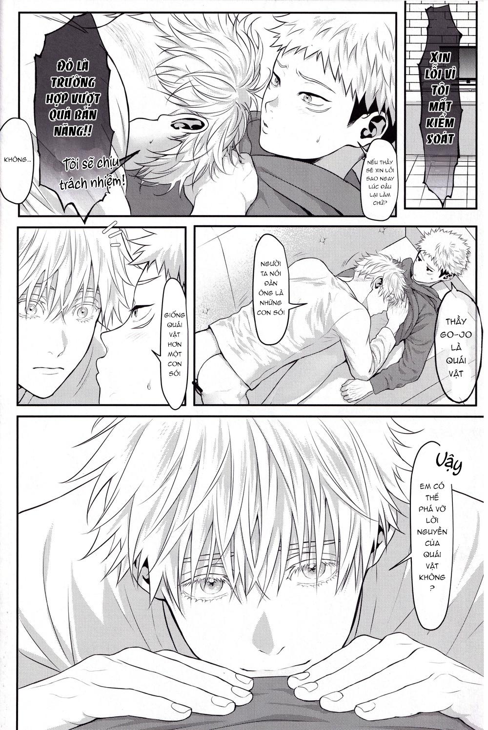 ONESHOT COI LÀ NỨNG Chapter 2 Gojo x Yuuji - Trang 2