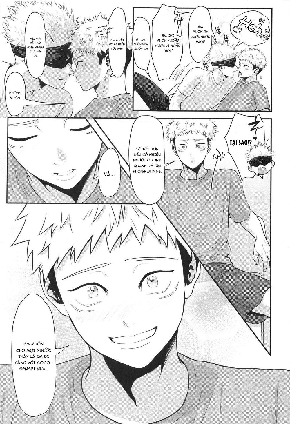 ONESHOT COI LÀ NỨNG Chapter 4 Gojo x Yuuji - Trang 2