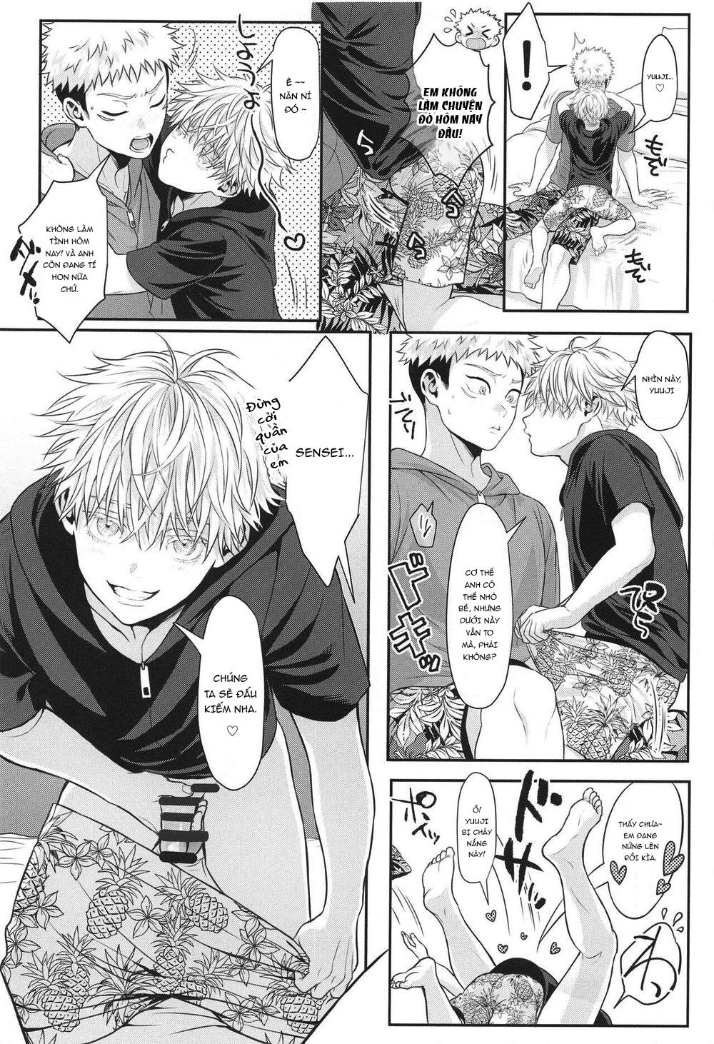 ONESHOT COI LÀ NỨNG Chapter 4 Gojo x Yuuji - Trang 2