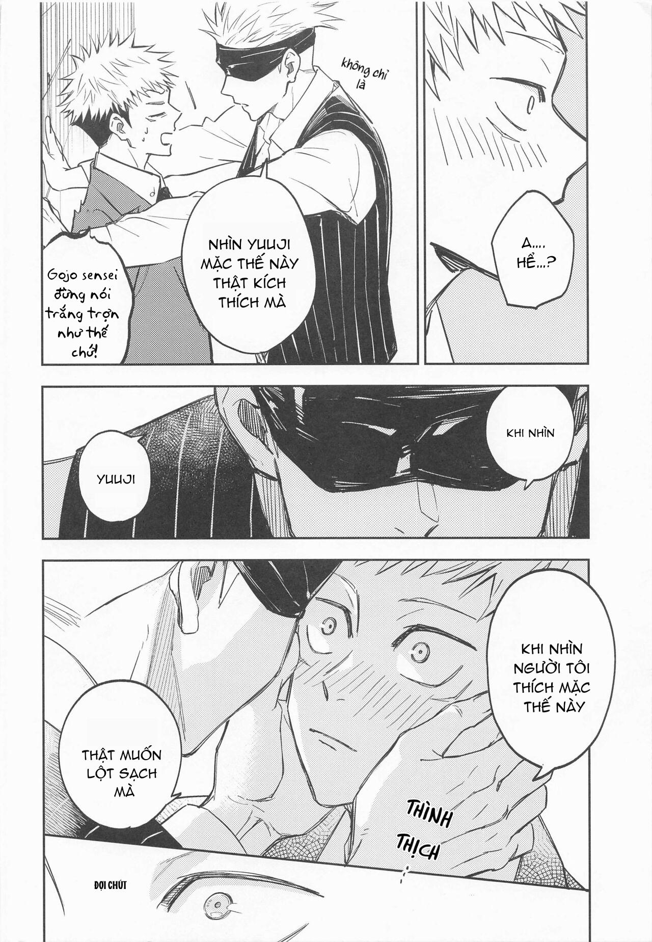 ONESHOT COI LÀ NỨNG Chapter 16 Gojo x Yuuji - Trang 2