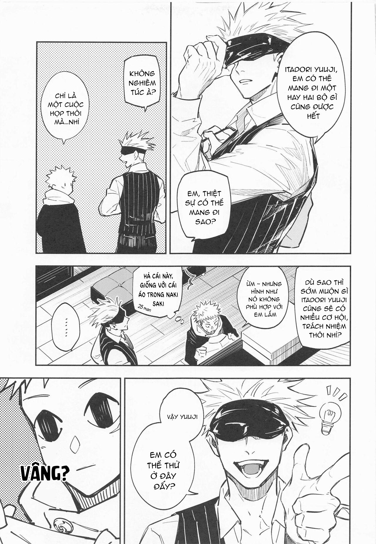 ONESHOT COI LÀ NỨNG Chapter 16 Gojo x Yuuji - Trang 2
