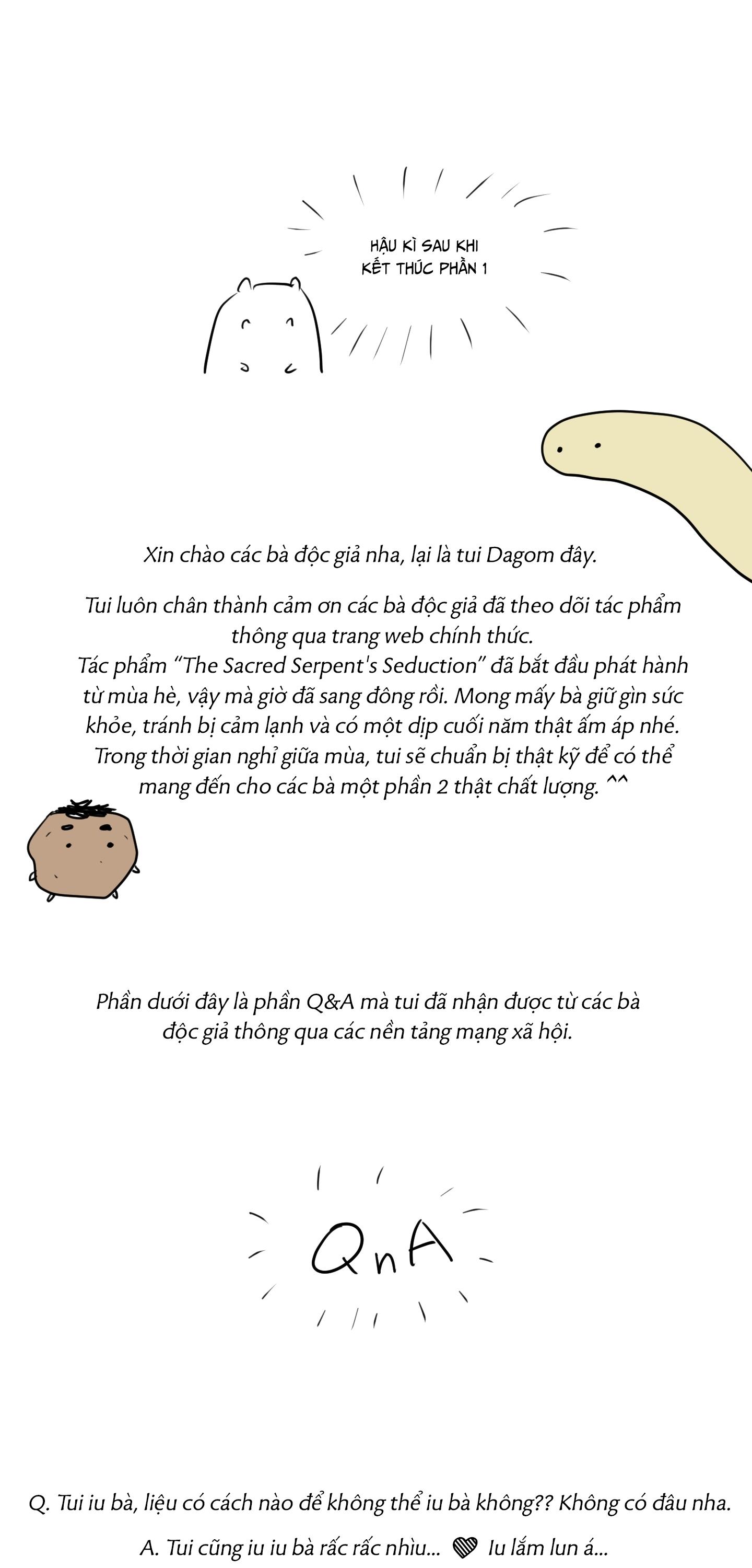 The Sacred Serpent's Seduction Chapter 26.1 HẬU KÌ SS1 - Trang 2