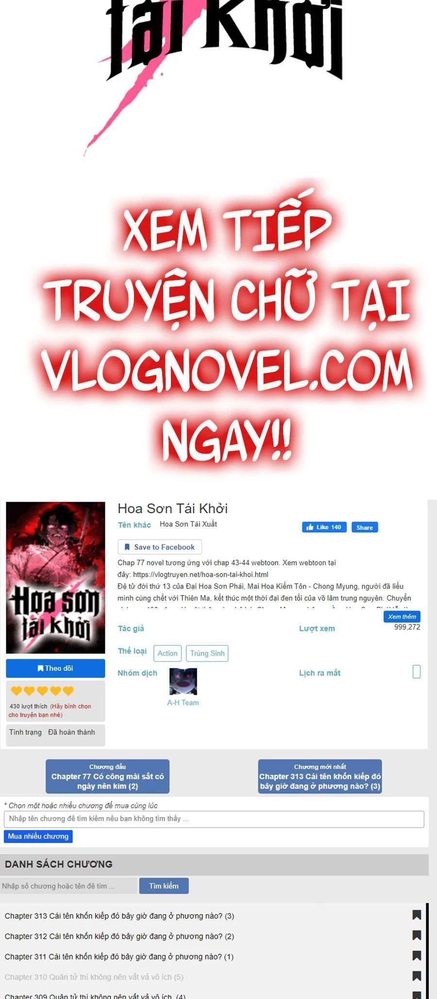 Hoa Sơn Tái Xuất Chapter 57 - Trang 3