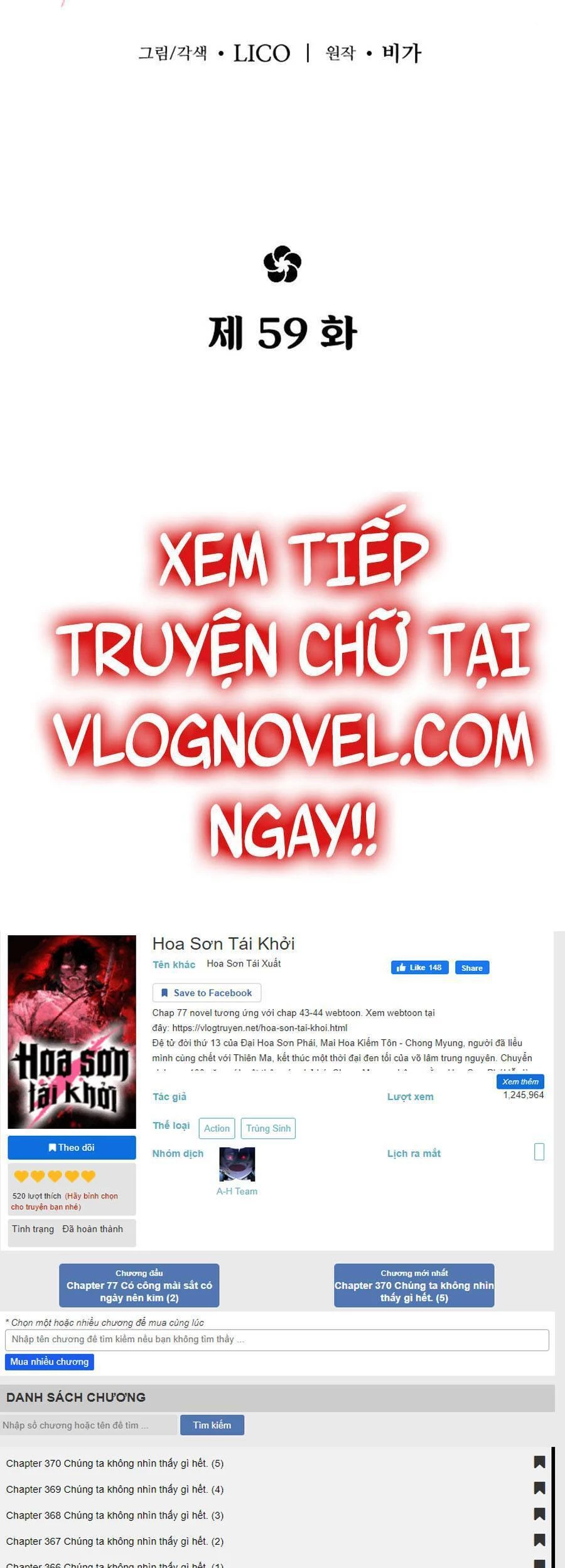 Hoa Sơn Tái Xuất Chapter 59 - Trang 3