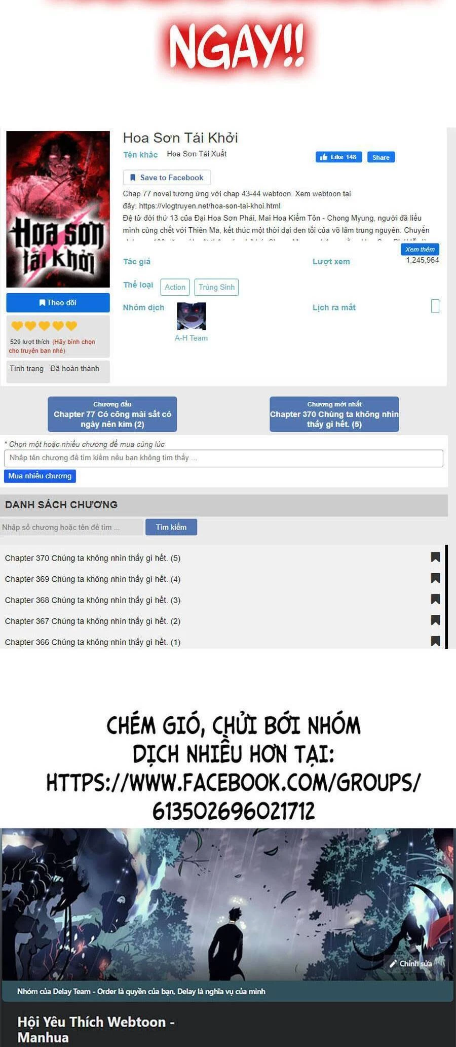 Hoa Sơn Tái Xuất Chapter 60 - Trang 3