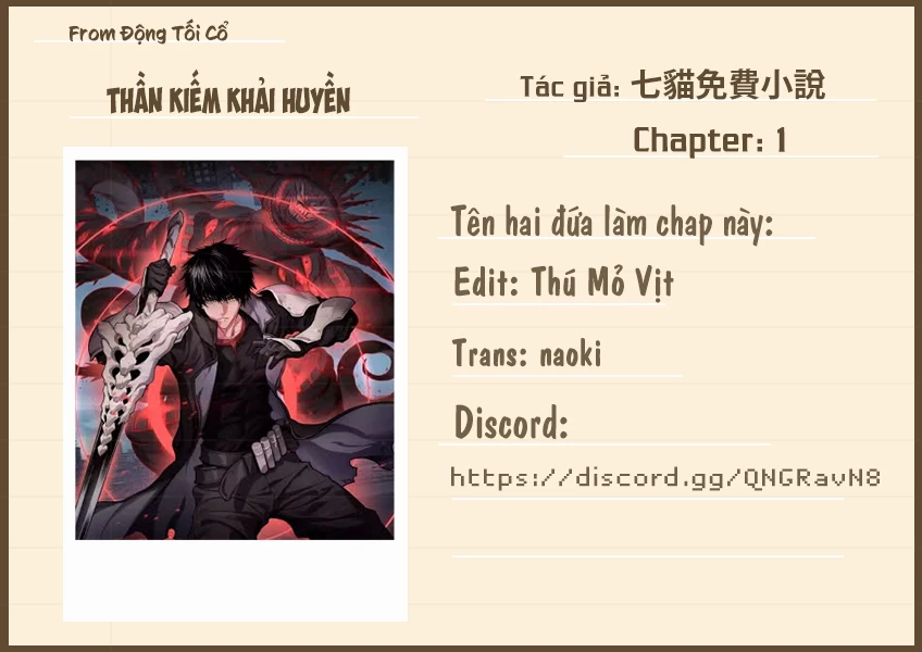Thần Kiếm Khải Huyền Chapter 1 - Trang 2