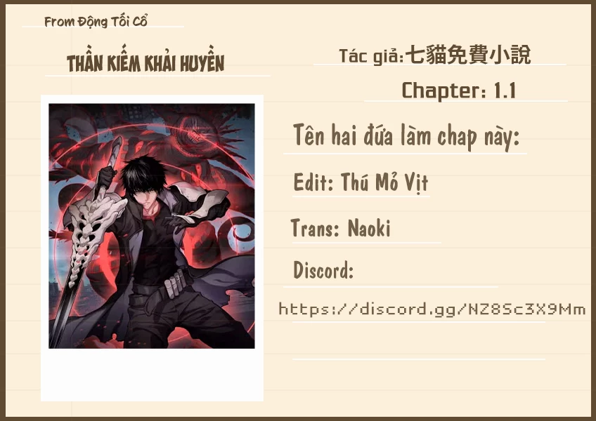 Thần Kiếm Khải Huyền Chapter 1.1 - Trang 2