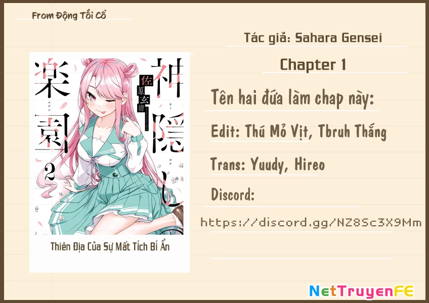 Thiên Địa Của Sự Mất Tích Bí Ẩn Chapter 1 - Trang 2