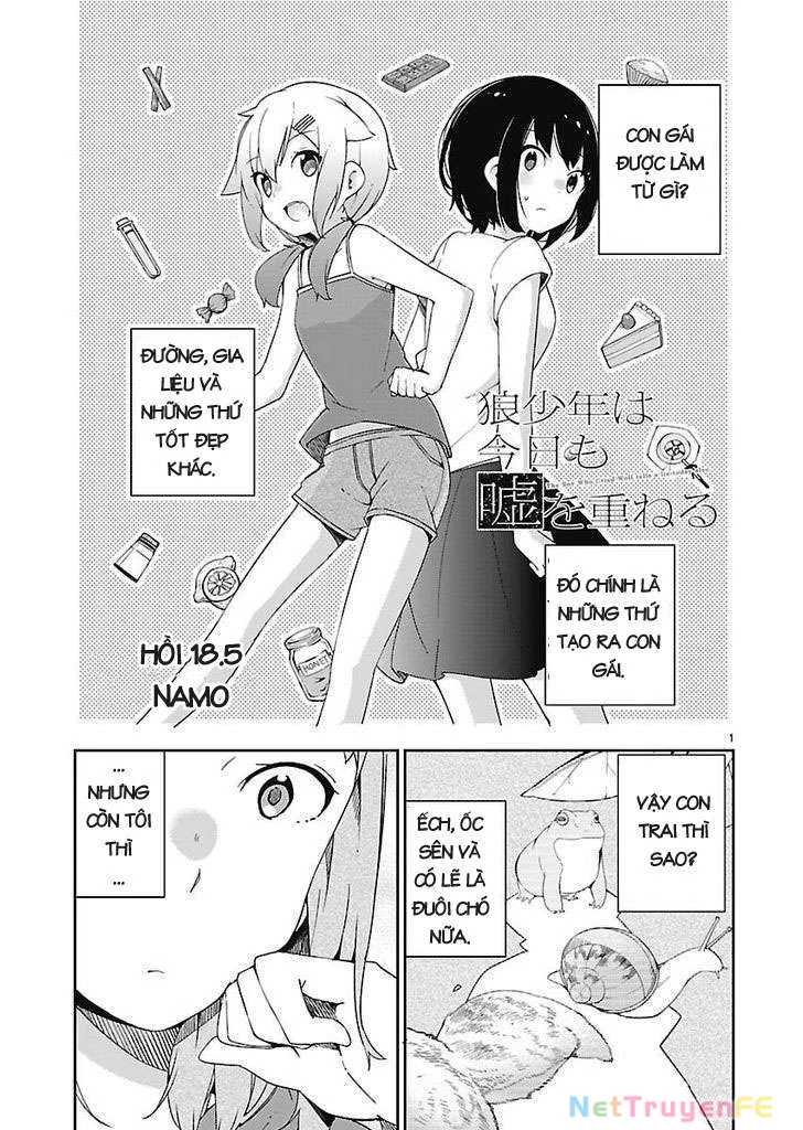 Ookami Shounen wa Kyou mo Uso o Kasaneru Chapter 18.5 - Trang 2