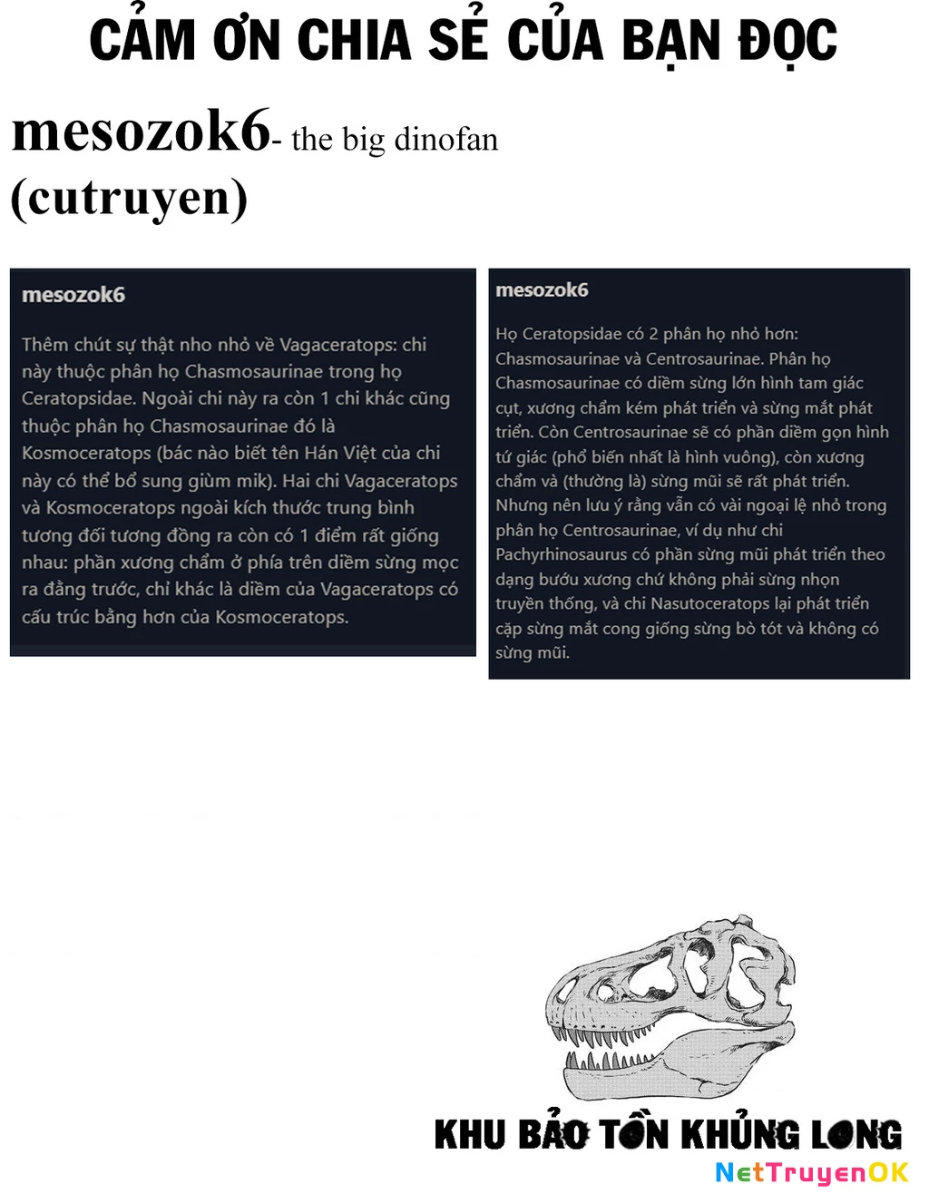 Khu bảo tồn khủng long Chapter 5.5 - Trang 2