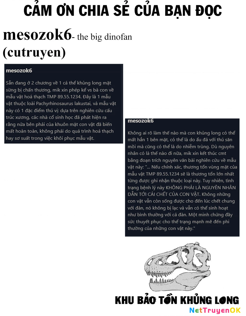 Khu bảo tồn khủng long Chapter 5.5 - Trang 2