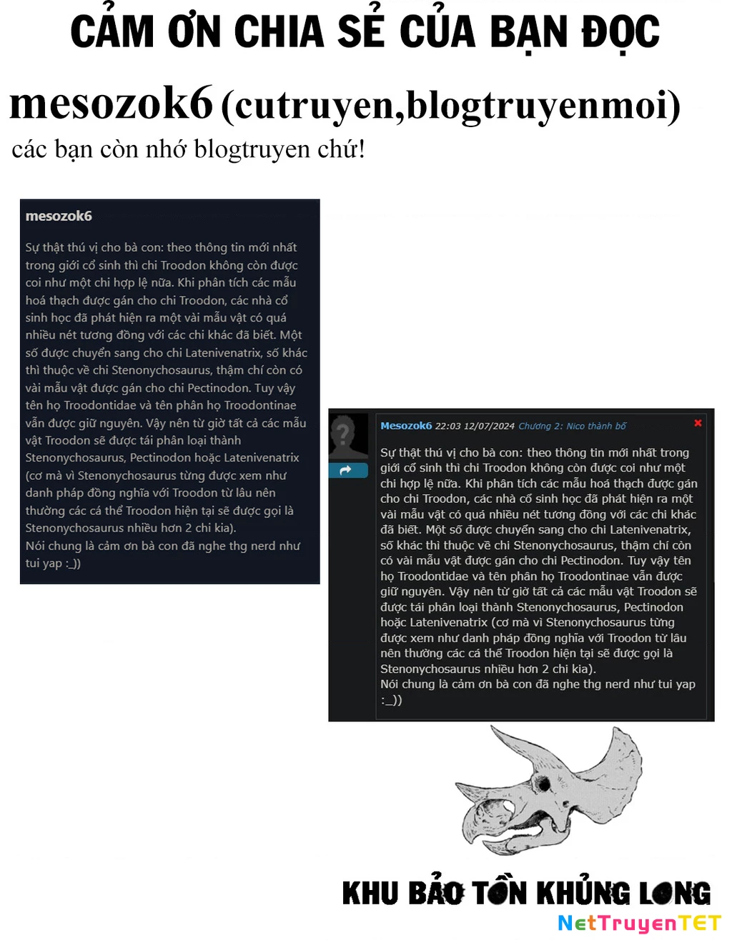Khu bảo tồn khủng long Chapter 8 - Trang 2