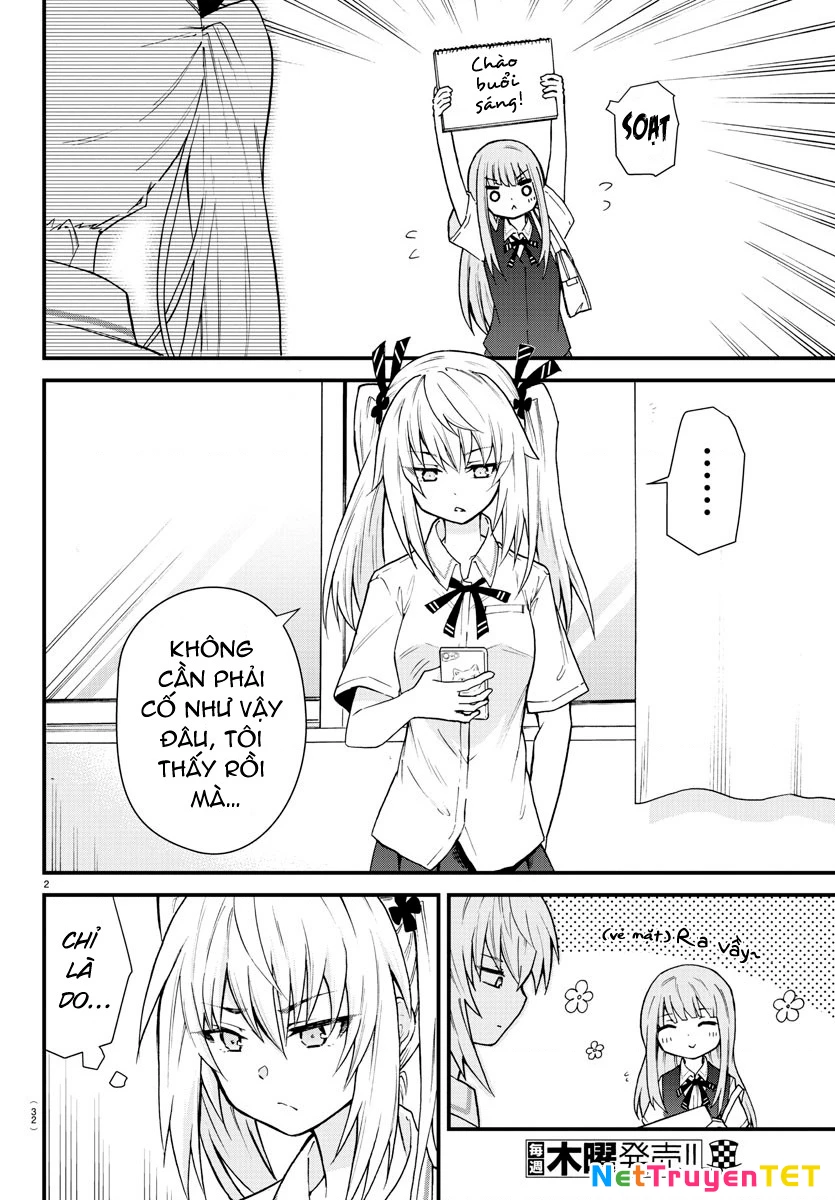 Cô bạn bị mất đi giọng nói luôn nghĩ rằng "Cậu ấy dịu dàng thật đấy" Chapter 2 - Trang 2
