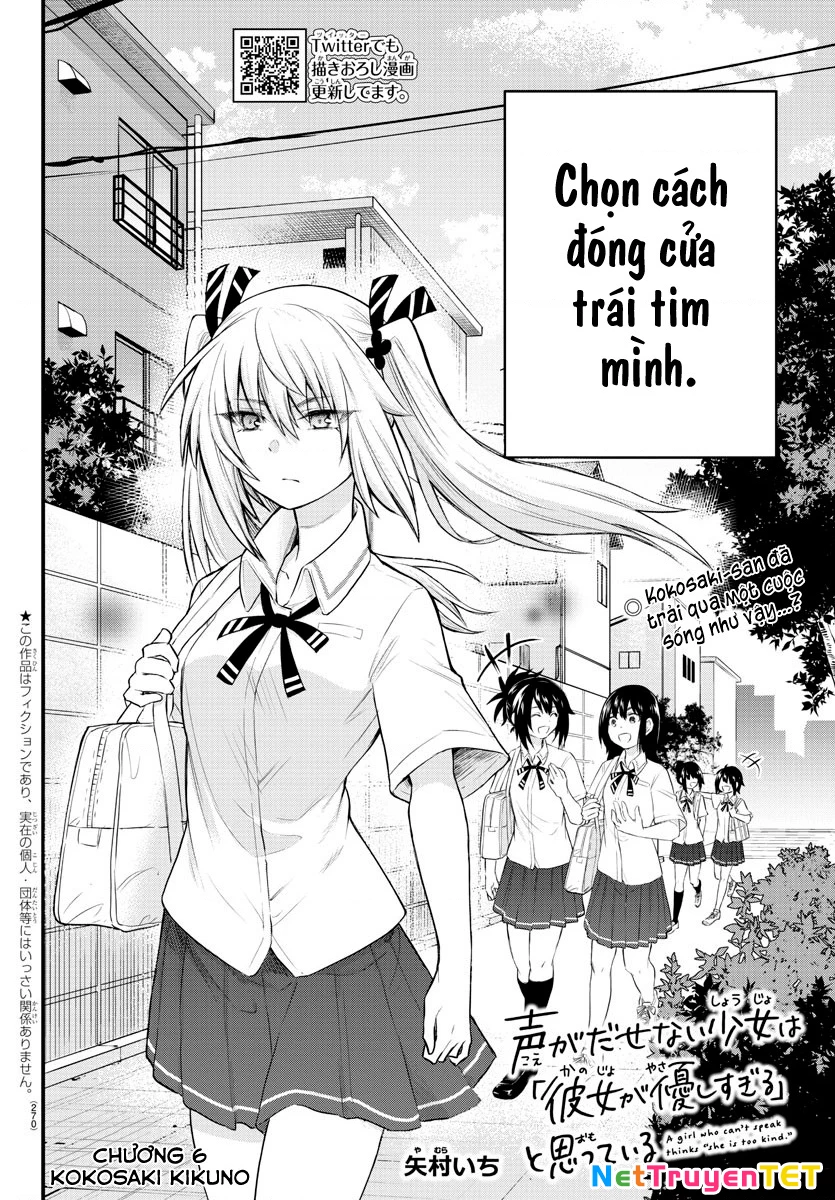 Cô bạn bị mất đi giọng nói luôn nghĩ rằng "Cậu ấy dịu dàng thật đấy" Chapter 6 - Trang 2