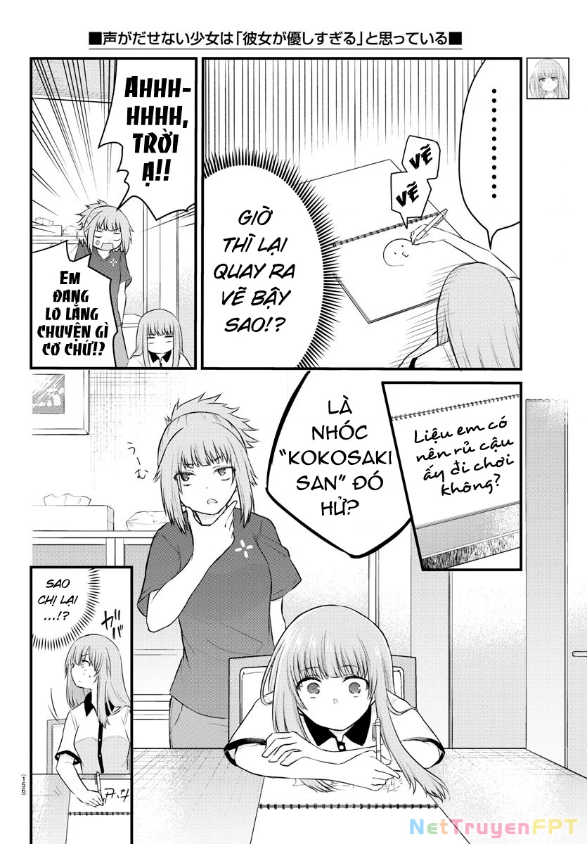Cô bạn bị mất đi giọng nói luôn nghĩ rằng "Cậu ấy dịu dàng thật đấy" Chapter 21 - Trang 2