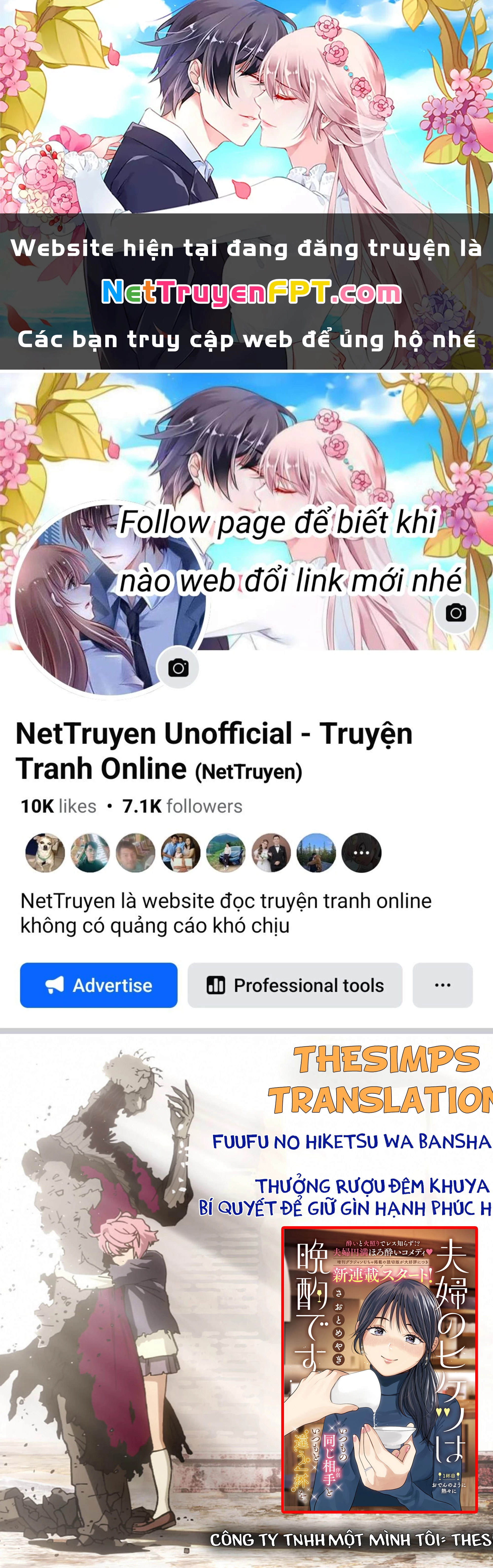 Thưởng rượu đêm khuya là bí quyết để giữ gìn hạnh phúc hôn nhân. Chapter 1 - Trang 2