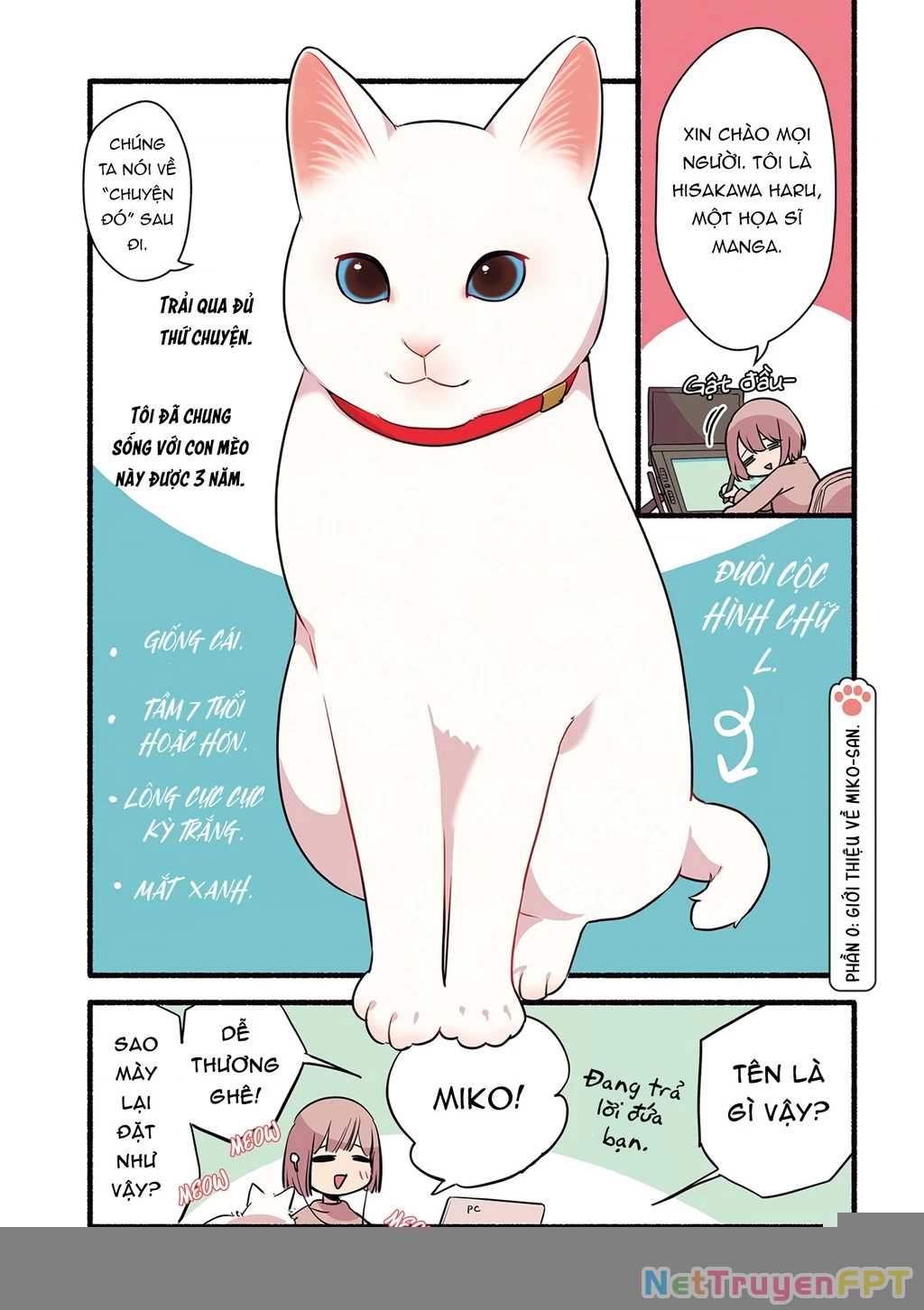 Miko, cô mèo trắng muốn được yêu thương Chapter 0 - Trang 2