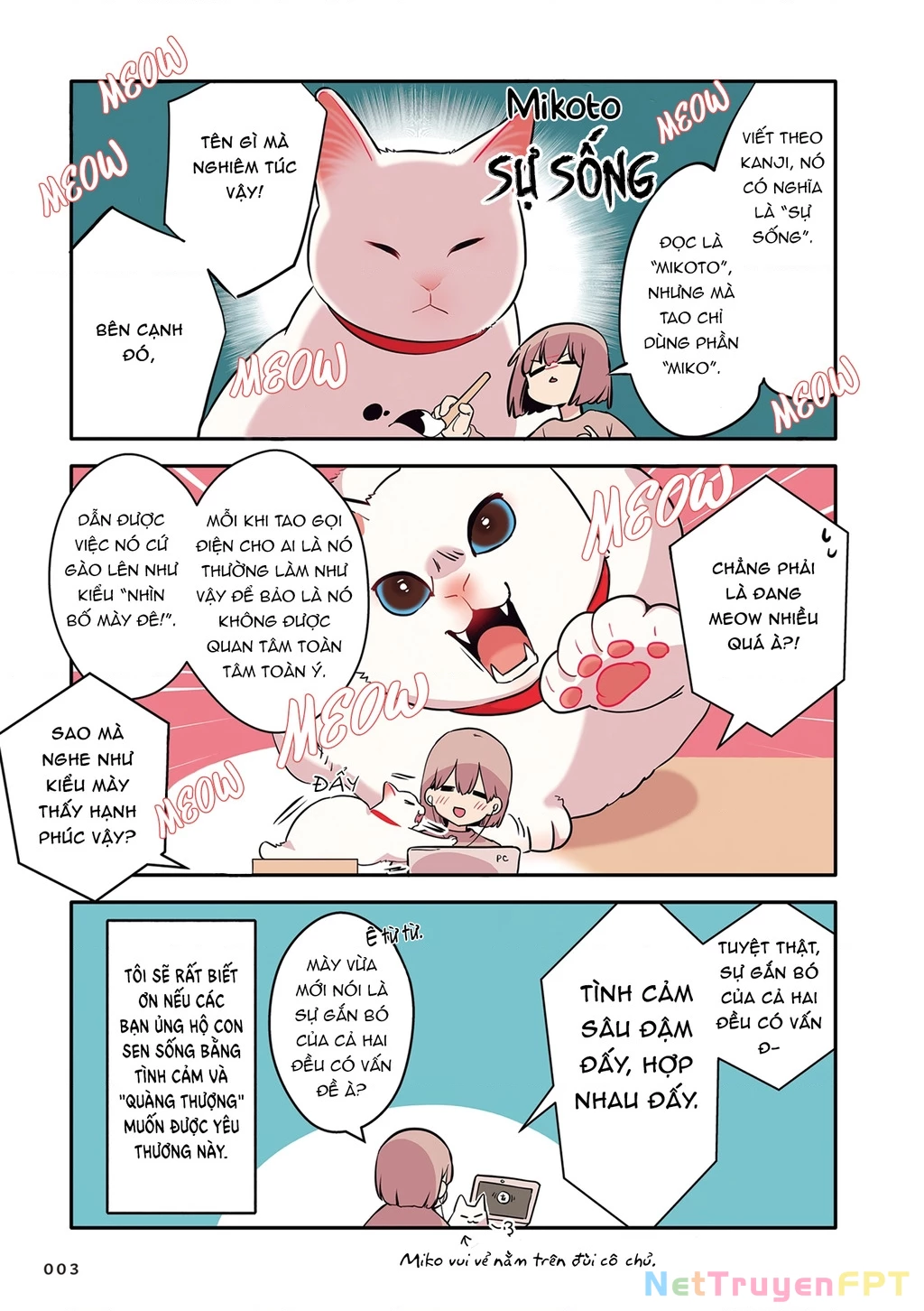 Miko, cô mèo trắng muốn được yêu thương Chapter 0 - Trang 2